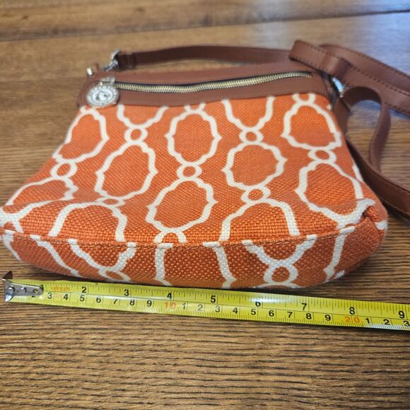 Spartina 449 Crossbody Bag Linen and Leather Sallie Ann Daufuskie - Picture 9 of 10